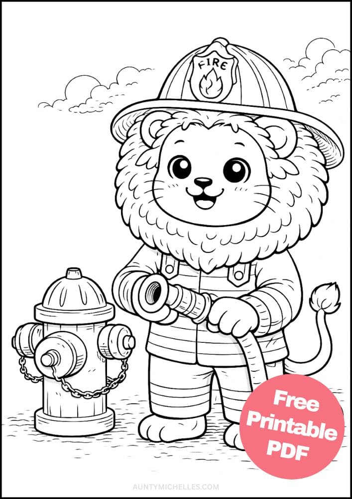 Free Printable Lion Coloring Pages for Kids Activities Colouring Sheets 19 fireman hose hydrant