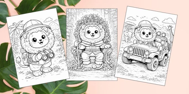 Free Printable Lion Coloring Pages for Kids Activities Colouring Sheets blog feature