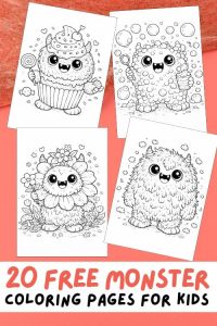 Free Printable Monster Coloring Pages for Kids, Cute Creatures Activities, Monster Colouring Sheets, Goofy Monsters, Silly Monsters, Fun Monsters, Gremlins, Trolls