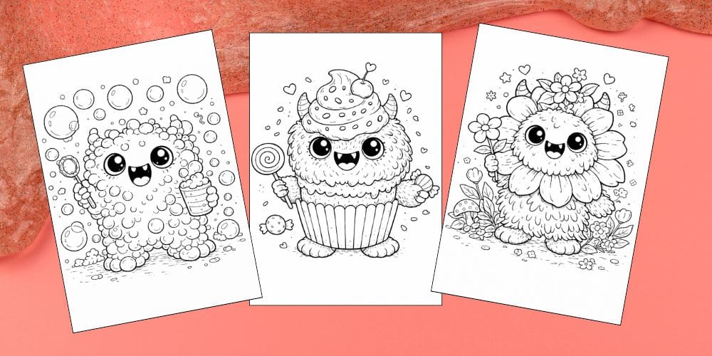 Free Printable Monster Coloring Pages for Kids Cute Creatures Activities Colouring Sheets blog feature