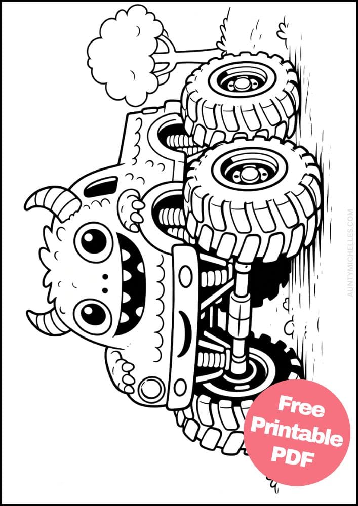 Free Printable Monster Truck Coloring Pages for Kids Activities Colouring Sheets 14 cute monster