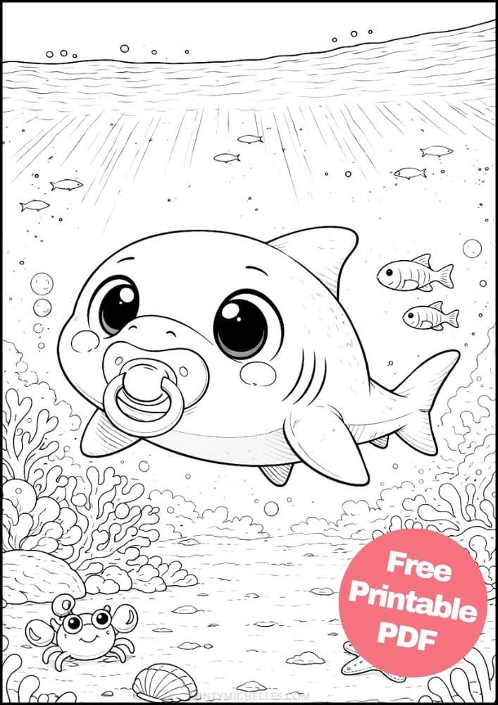 Free Printable Shark Coloring Pages for Kids Ocean Animal Activities Colouring Sheets 12 baby