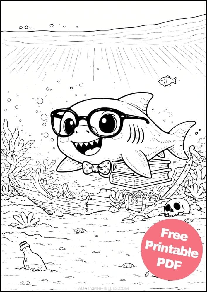 Free Printable Shark Coloring Pages for Kids Ocean Animal Activities Colouring Sheets 15 Student Books