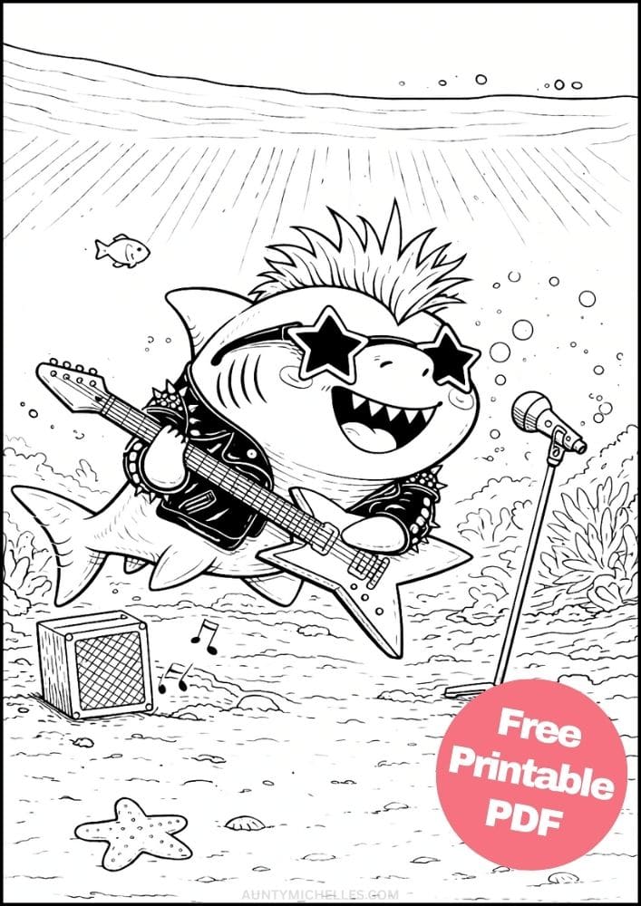Free Printable Shark Coloring Pages for Kids Ocean Animal Activities Colouring Sheets 16 Rockstar