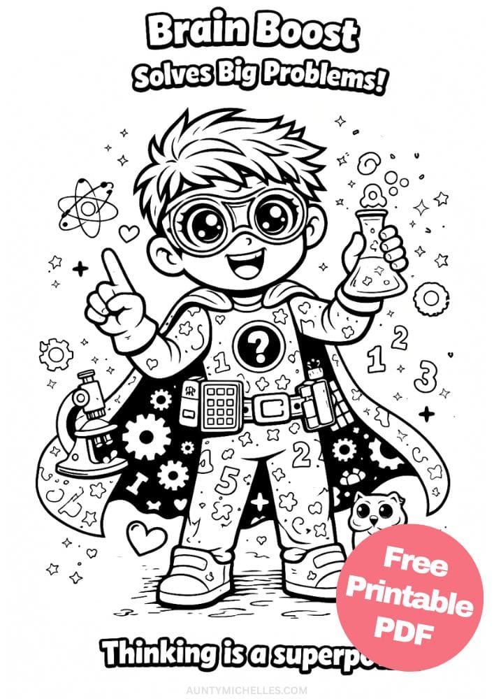 Free Printable Superhero Coloring Pages for Kids Super Power Activities Colouring Sheets 12 brain boost