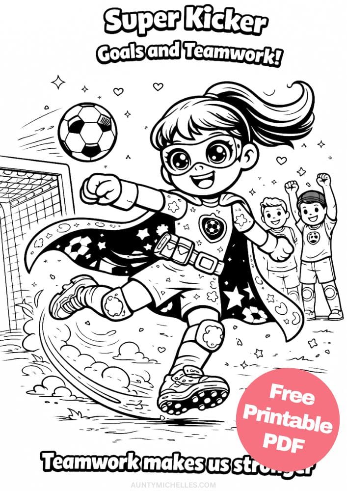 Free Printable Superhero Coloring Pages for Kids Super Power Activities Colouring Sheets 14 super kicker