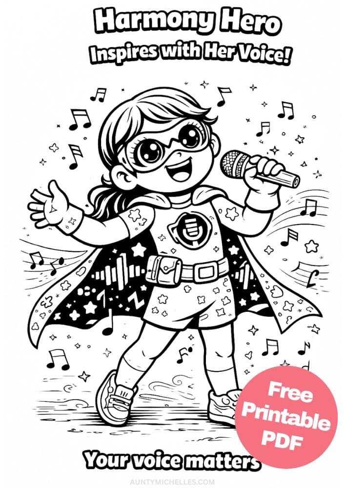 Free Printable Superhero Coloring Pages for Kids Super Power Activities Colouring Sheets 15 harmony hero
