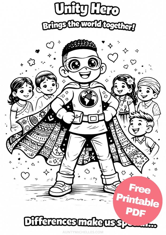 Free Printable Superhero Coloring Pages for Kids Super Power Activities Colouring Sheets 19 unity hero