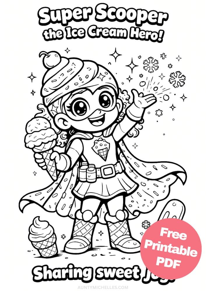 Free Printable Superhero Coloring Pages for Kids Super Power Activities Colouring Sheets 3 super scooper