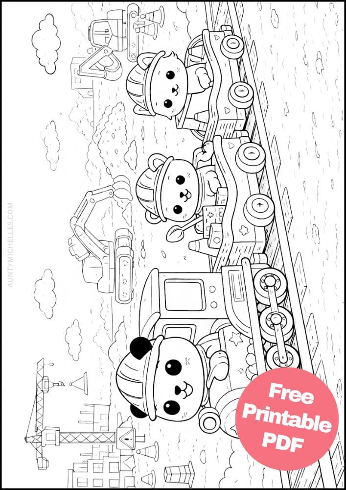 Free Printable Train Coloring Pages for Kids Activities Colouring Sheets 1 construction