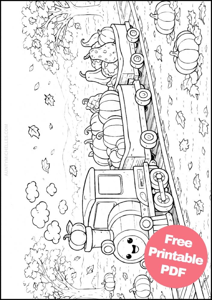 Free Printable Train Coloring Pages for Kids Activities Colouring Sheets 10 fall pumpkin