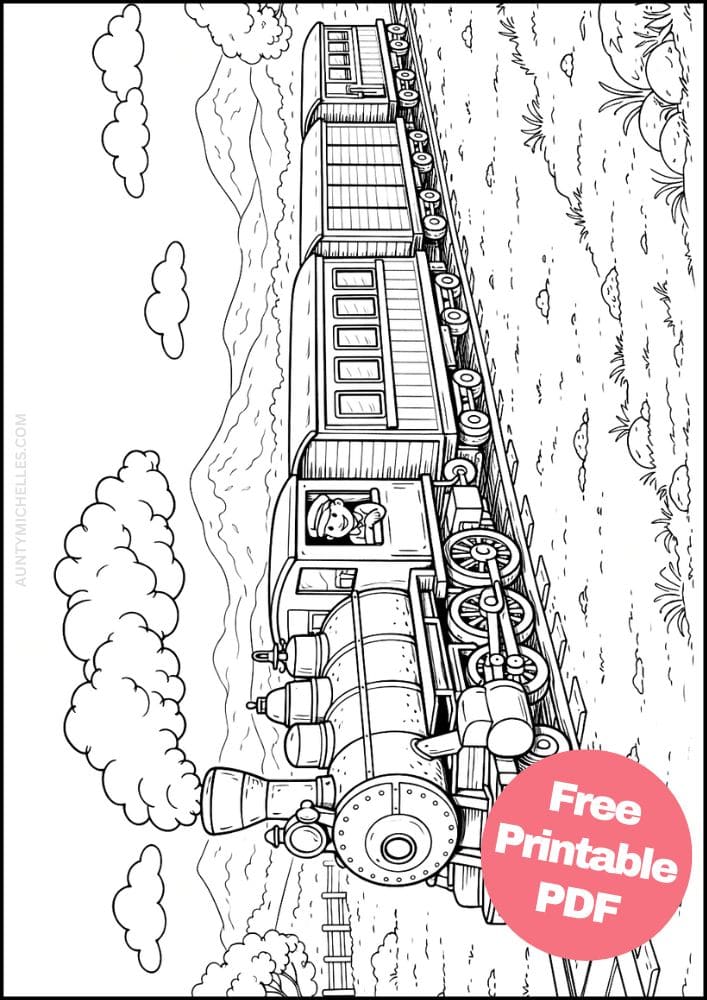 Free Printable Train Coloring Pages for Kids Activities Colouring Sheets 19 traditional steam engine