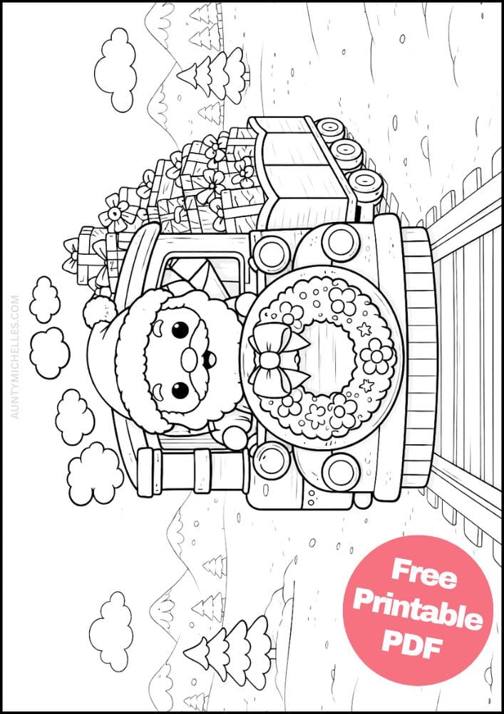 Free Printable Train Coloring Pages for Kids Activities Colouring Sheets 3 santa christmas
