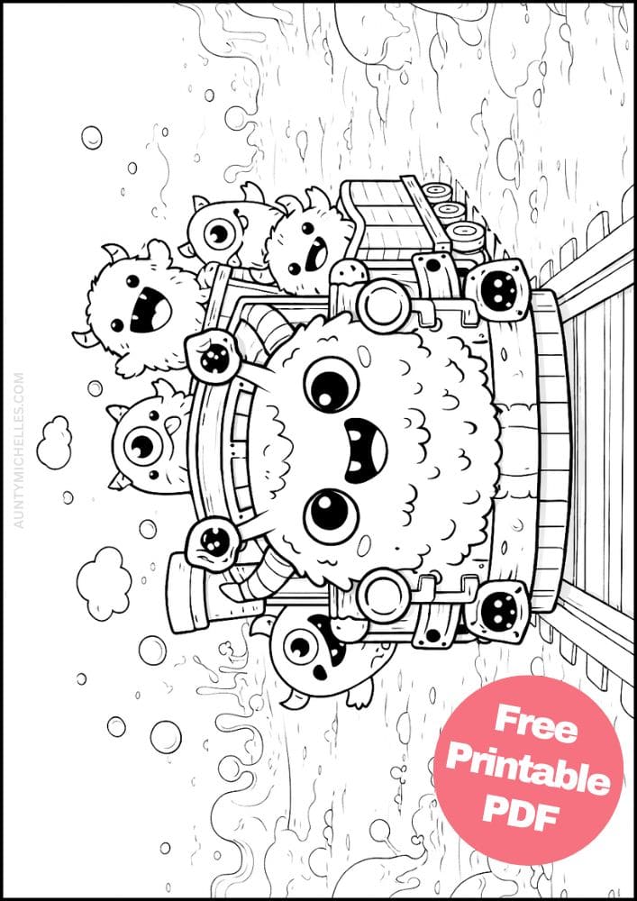 Free Printable Train Coloring Pages for Kids Activities Colouring Sheets 5 silly monster