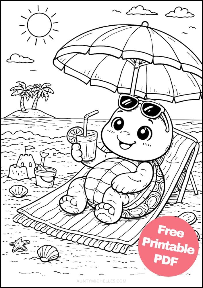 Free Printable Turtle Coloring Pages for Kids Animal Activities Colouring Sheets 1 sunbathing