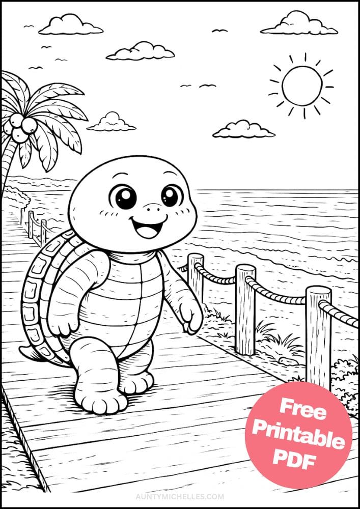 Free Printable Turtle Coloring Pages for Kids Animal Activities Colouring Sheets 18 boardwalk