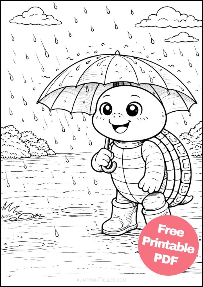Free Printable Turtle Coloring Pages for Kids Animal Activities Colouring Sheets 19 rain umbrella