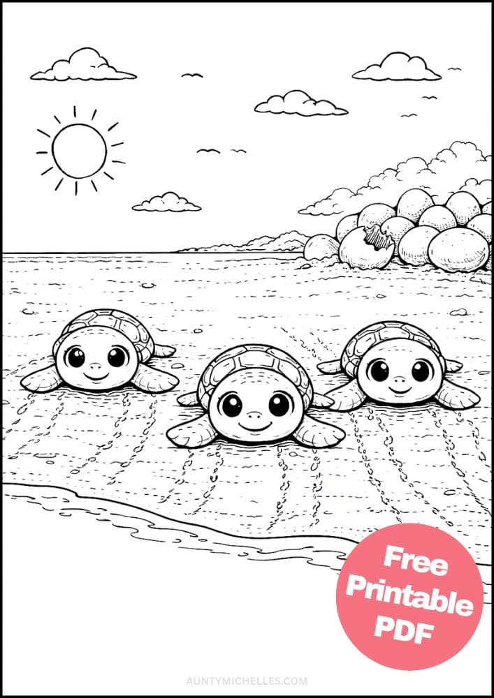 Free Printable Turtle Coloring Pages for Kids Animal Activities Colouring Sheets 20 baby sea turtles