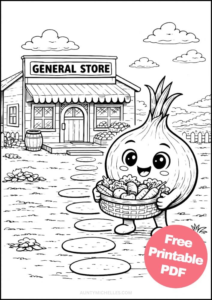 Free Printable Vegetable Coloring Pages for Kids Food Village Activities Colouring Sheets 9 onion store