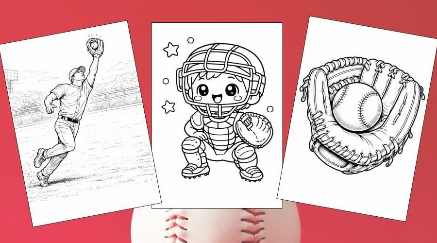 Free Printable Baseball Coloring Pages for Kids Sports Colouring Book Sheets Printout PDF blog feature