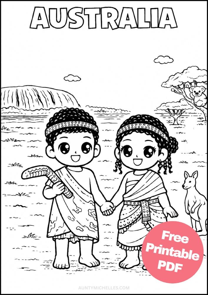 Free Printable Country Coloring Pages for Kids Culture Activities Colouring Sheets 10 Australia