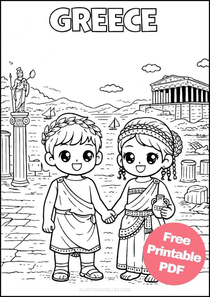Free Printable Country Coloring Pages for Kids Culture Activities Colouring Sheets 11 Greece