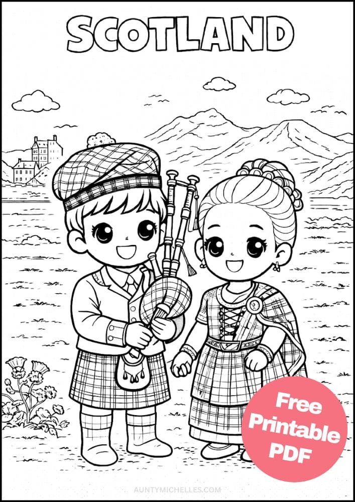 Free Printable Country Coloring Pages for Kids Culture Activities Colouring Sheets 16 Scotland