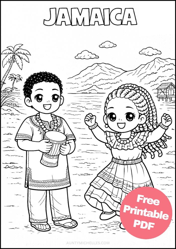 Free Printable Country Coloring Pages for Kids Culture Activities Colouring Sheets 17 Jamaica
