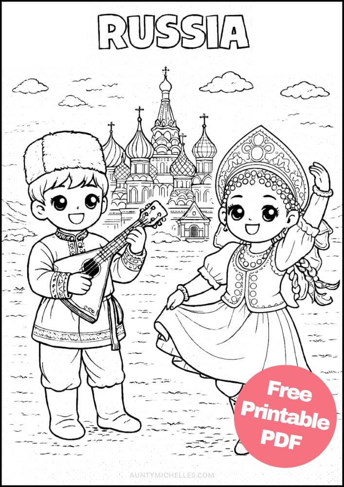 Free Printable Country Coloring Pages for Kids Culture Activities Colouring Sheets 19 Russia