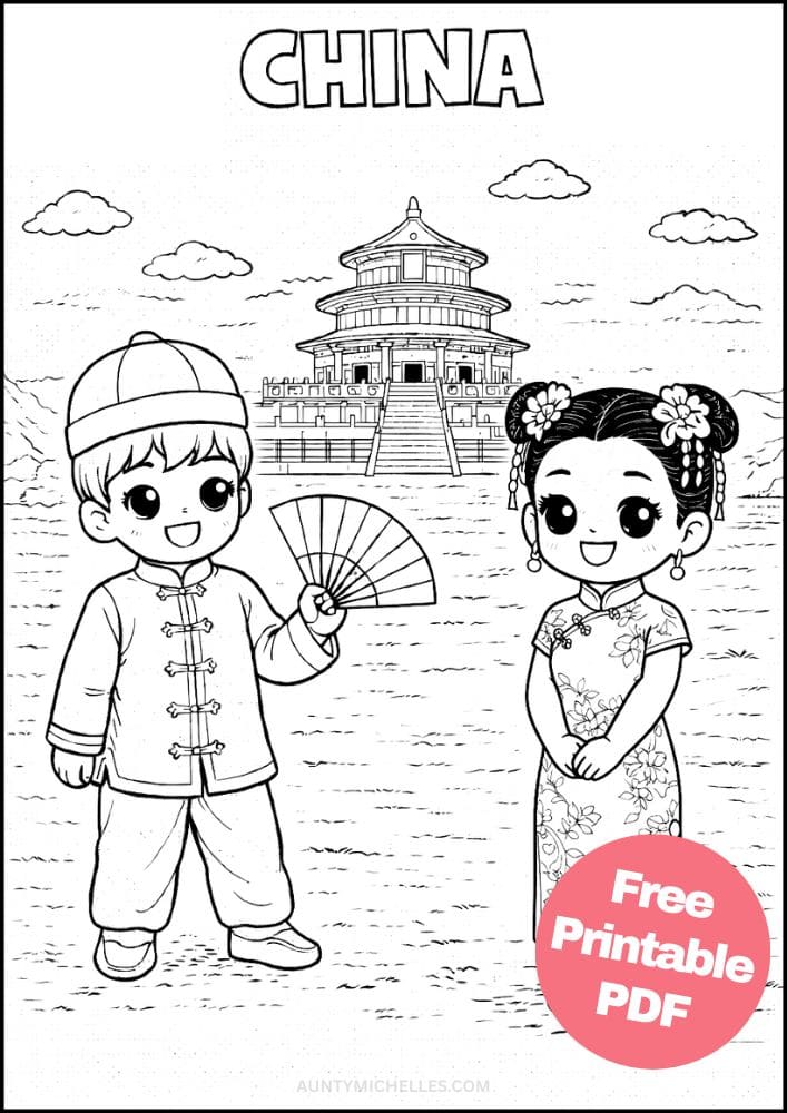 Free Printable Country Coloring Pages for Kids Culture Activities Colouring Sheets 20 China