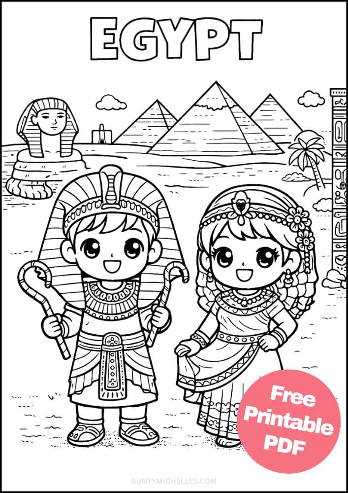 Free Printable Country Coloring Pages for Kids Culture Activities Colouring Sheets 5 Egypt