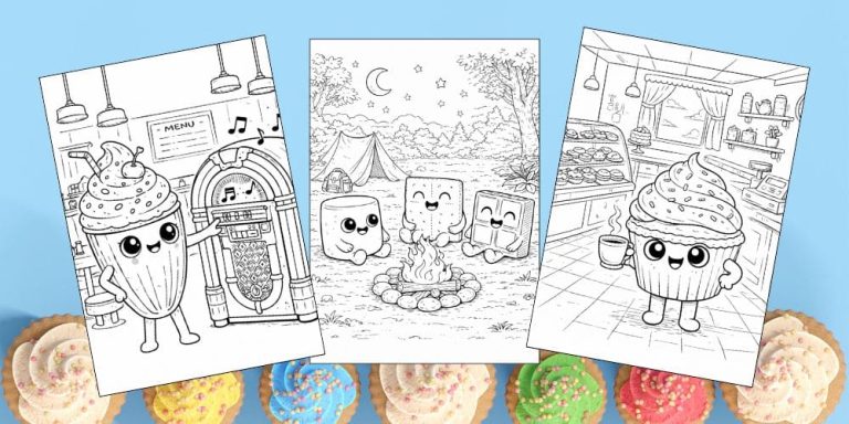 Free Printable Dessert Coloring Pages for Kids Food Activities Colouring Sheets blog feature
