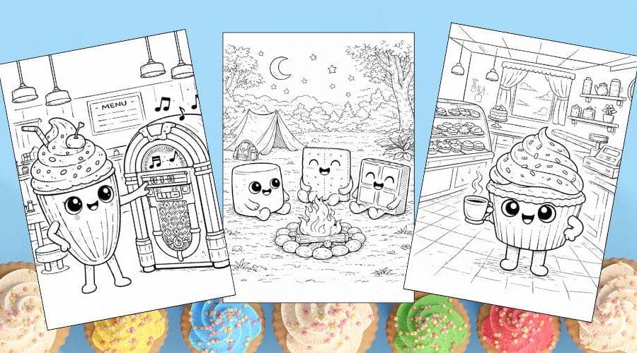 Free Printable Dessert Coloring Pages for Kids Food Activities Colouring Sheets blog feature