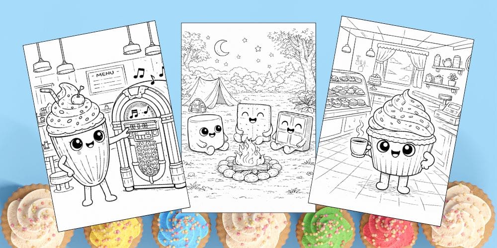 Free Printable Dessert Coloring Pages for Kids Food Activities Colouring Sheets blog feature