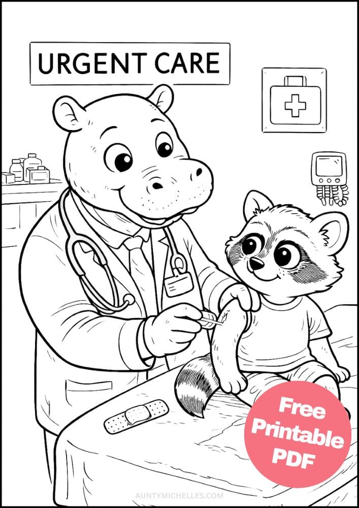 Free Printable Doctor Coloring Pages for Kids Dr Activities Colouring Sheets 10 scrap treatment