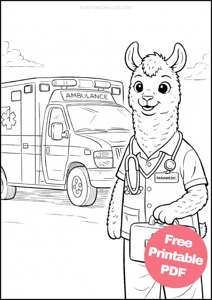 Free Printable Doctor Coloring Pages for Kids Dr Activities Colouring Sheets 15 ambulance paramedic