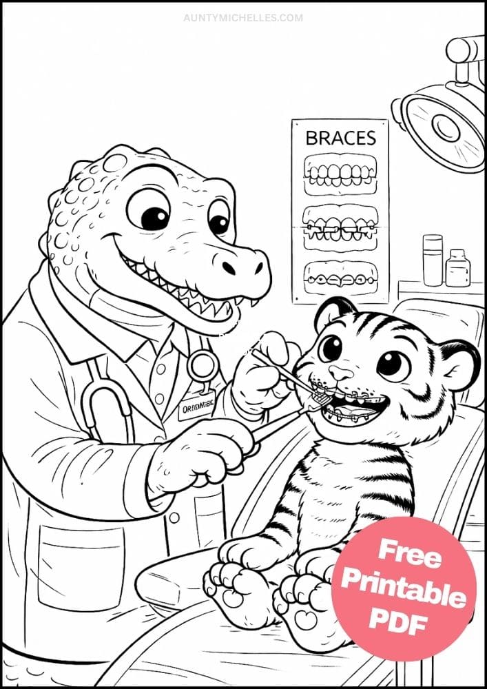 Free Printable Doctor Coloring Pages for Kids Dr Activities Colouring Sheets 16 orthodontist braces