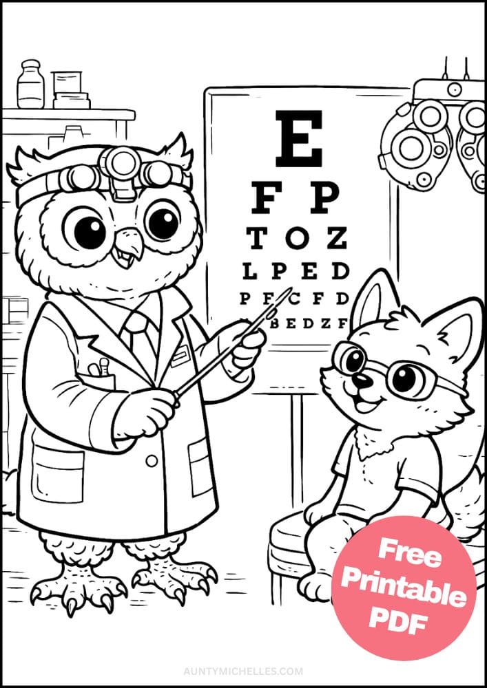 Free Printable Doctor Coloring Pages for Kids Dr Activities Colouring Sheets 3 Eye Doctor
