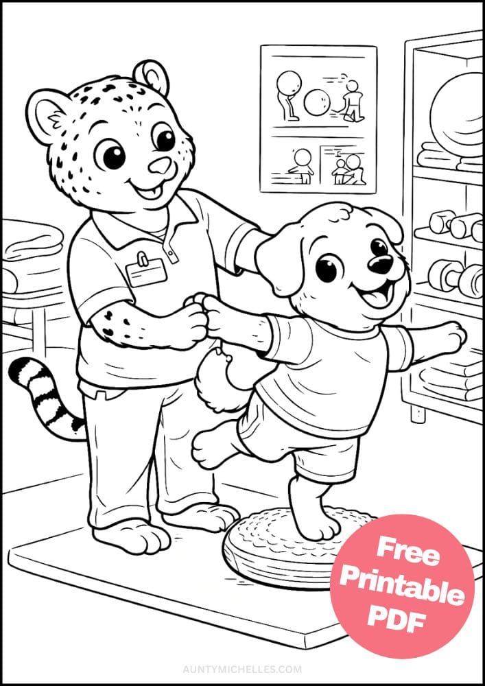 Free Printable Doctor Coloring Pages for Kids Dr Activities Colouring Sheets 6 Physical Therapy