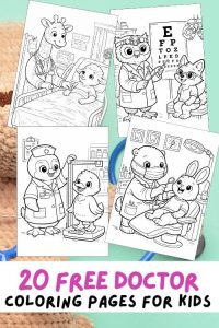 Free Printable Doctor Coloring Pages for Kids, Dr Activities, Hospital Colouring Sheets, Dentist, Nurse, Eye Doctor, Xray, Physical Therapist, Psychologist, ER, Hospital, Dermatologist, Ambulance, Paramedic, Orthodontist