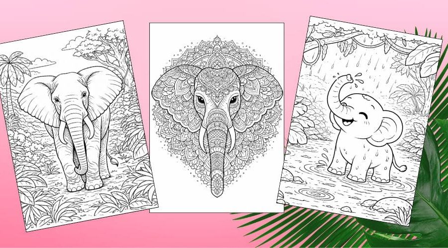 Free Printable Elephant Coloring Pages for Kids Animal Activities Colouring Sheets blog feature