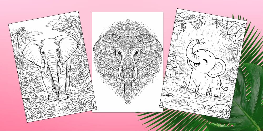 Free Printable Elephant Coloring Pages for Kids Animal Activities Colouring Sheets blog feature