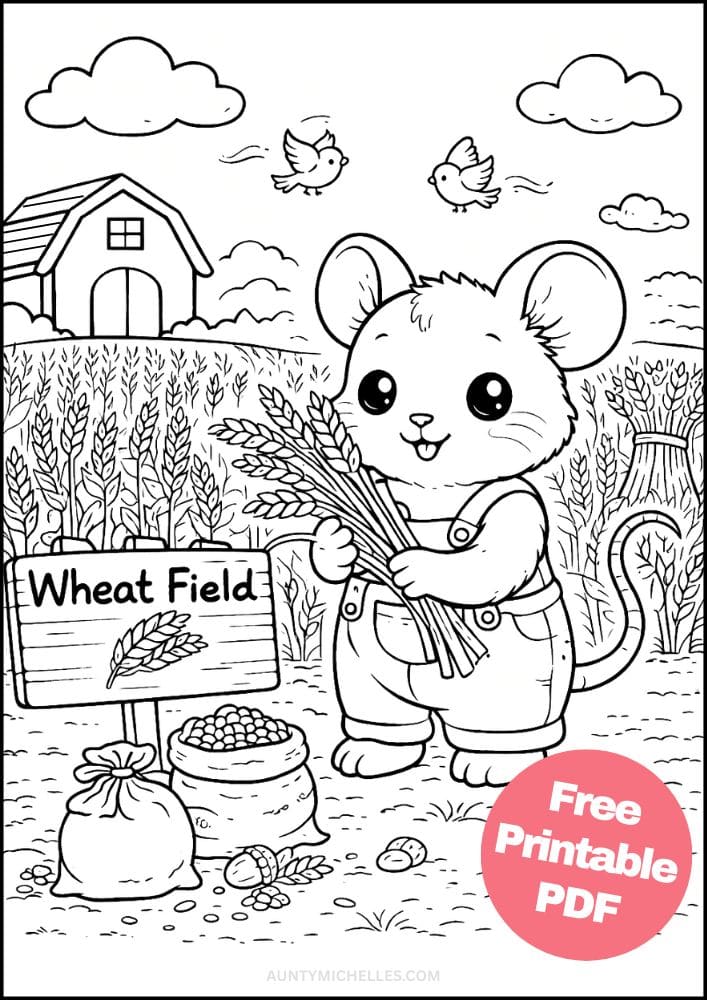 Free Printable Farm Coloring Pages for Kids Farming Food Activities Colouring Sheets 16 mouse wheat field farmer