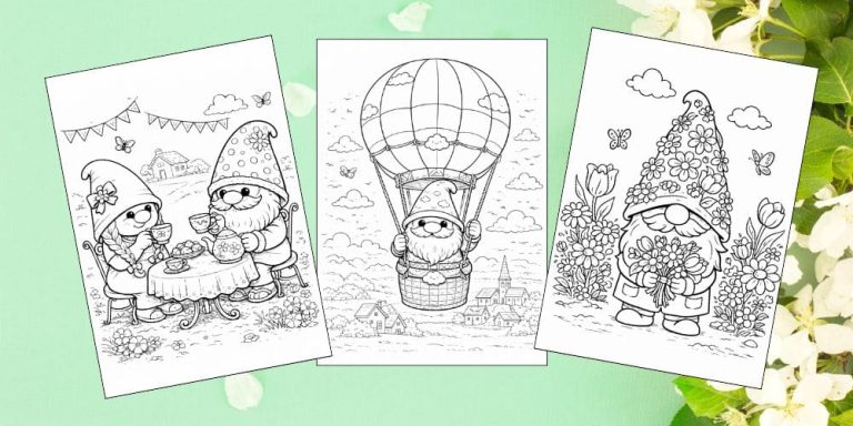 Free Printable Gnome Coloring Pages for Kids Activities Colouring Sheets blog feature