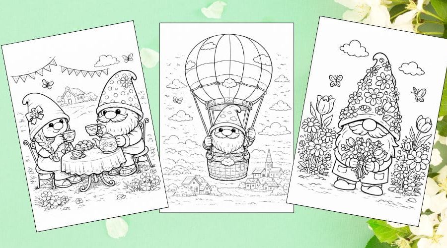 Free Printable Gnome Coloring Pages for Kids Activities Colouring Sheets blog feature