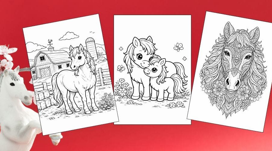 Free Printable Horse Coloring Pages for Kids Pony Coloring Book Printout Sheets blog feature