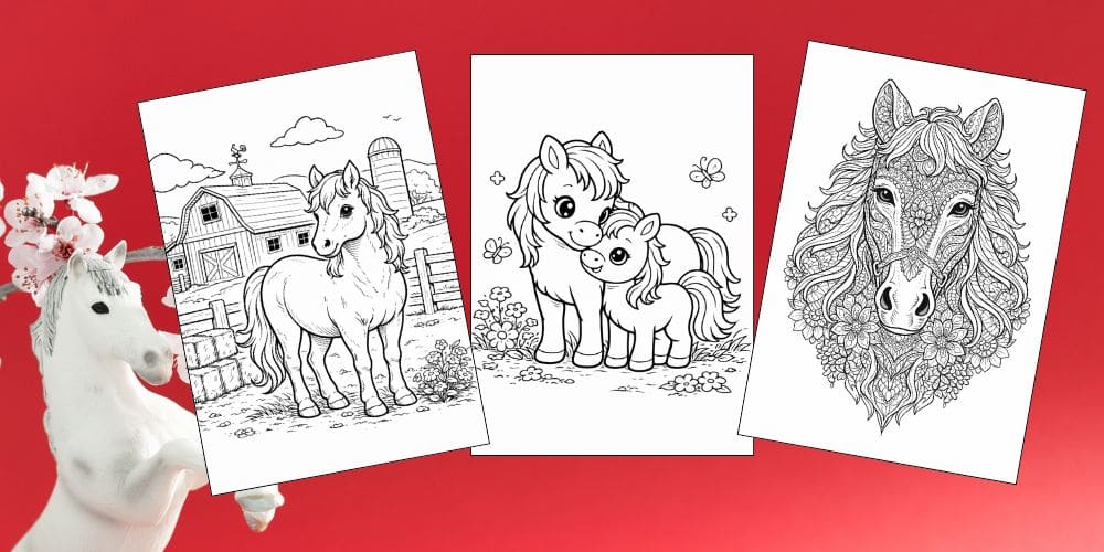 Free Printable Horse Coloring Pages for Kids Pony Coloring Book Printout Sheets blog feature