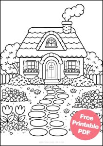 Free Printable House Coloring Pages for Kids - Aunty Michelle's