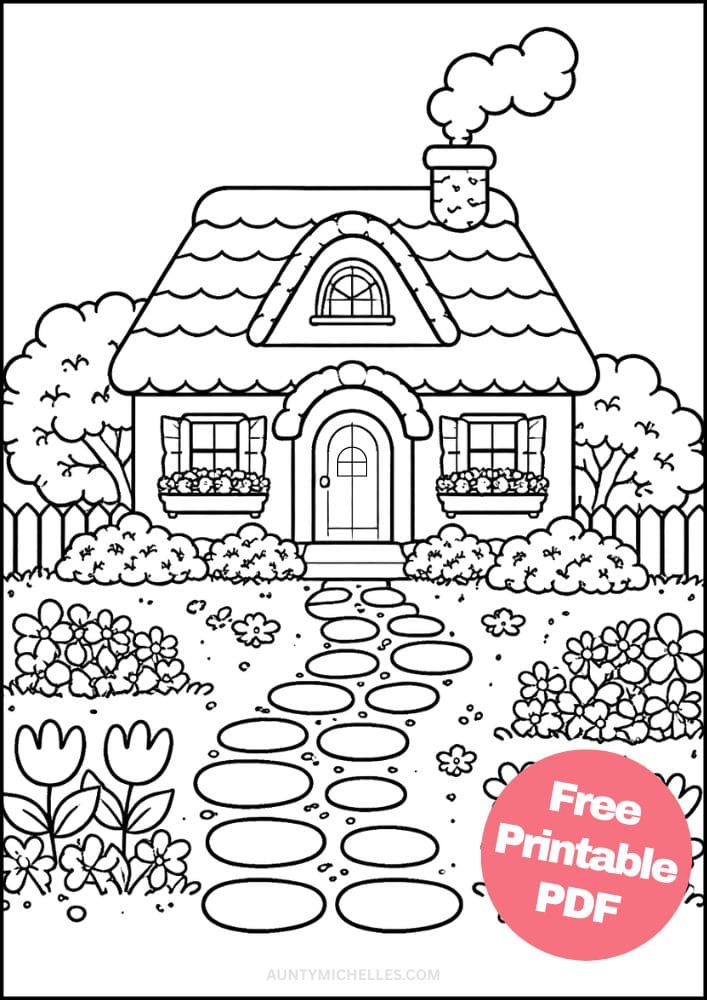 Free Printable House Coloring Pages for Kids Home Activities Colouring Sheets 1 Cottage