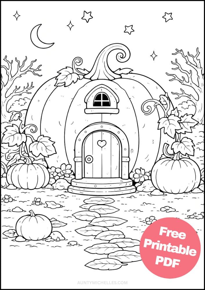 Free Printable House Coloring Pages for Kids Home Activities Colouring Sheets 18 Pumpkin Patch
